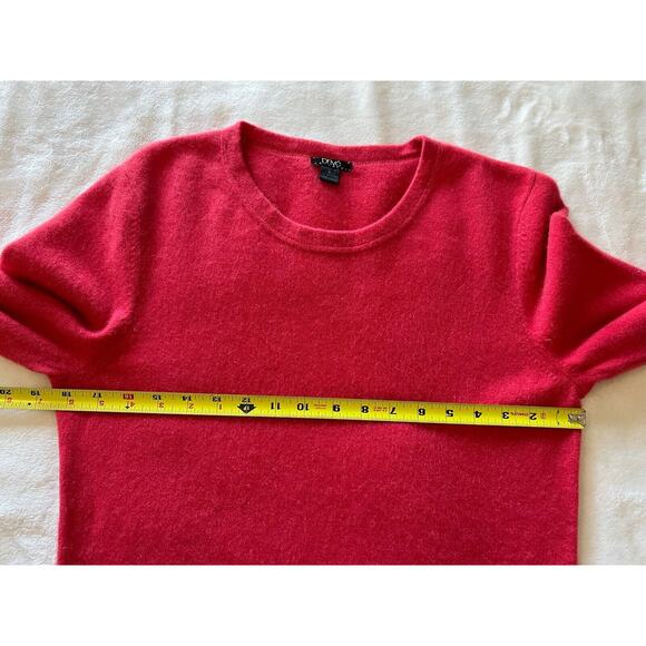 Prive Cashmere Sweater Red Knit Long Sleeve Crew Neck Pullover Sweater Sz Large - Picture 11 of 13